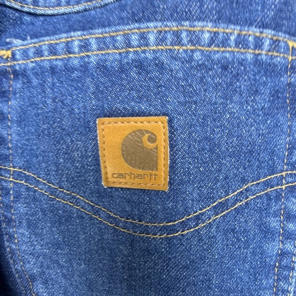 Carhartt Relaxed Fit Jeans Mens 32x34 Denim Blue Work Pants New with Tags - Picture 6 of 9